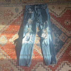 aeropostale ripped mom jeans